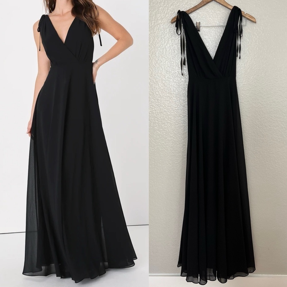 NWOT Dance the Night Away Black Backless Maxi Dress